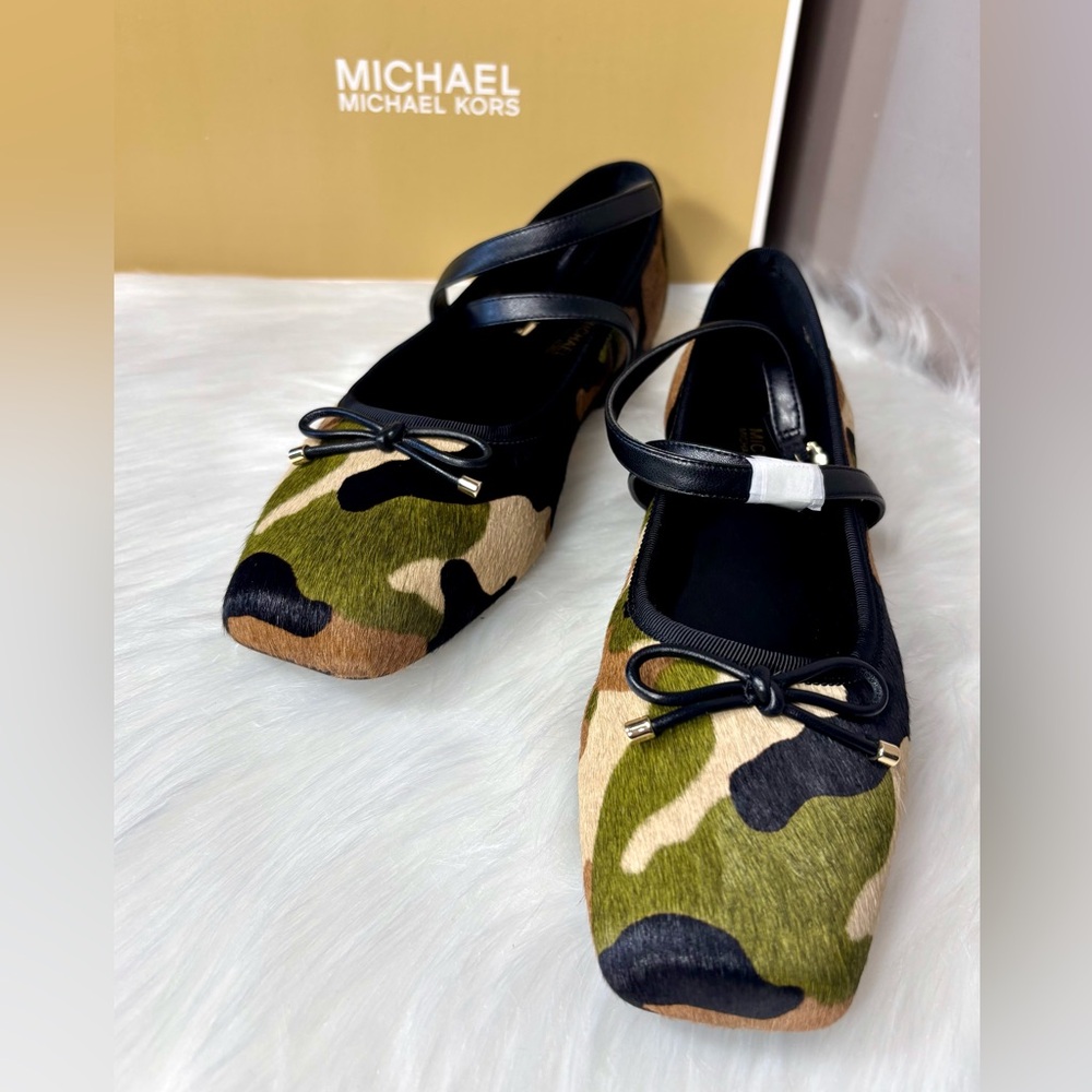 MICHAEL MK NIB Camouflage Ballet Flats - Picture 8 of 10